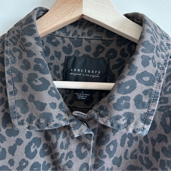 Sanctuary Leopard Animal Print Snap Front Jacket - Picture 3 of 11
